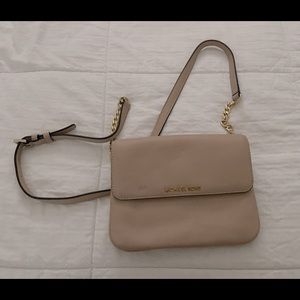 Michael Kors pink cream leather purse